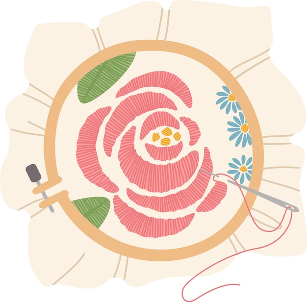 Деталь вышивки крестом